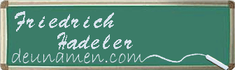 Friedrich Hadeler Visitenkarte